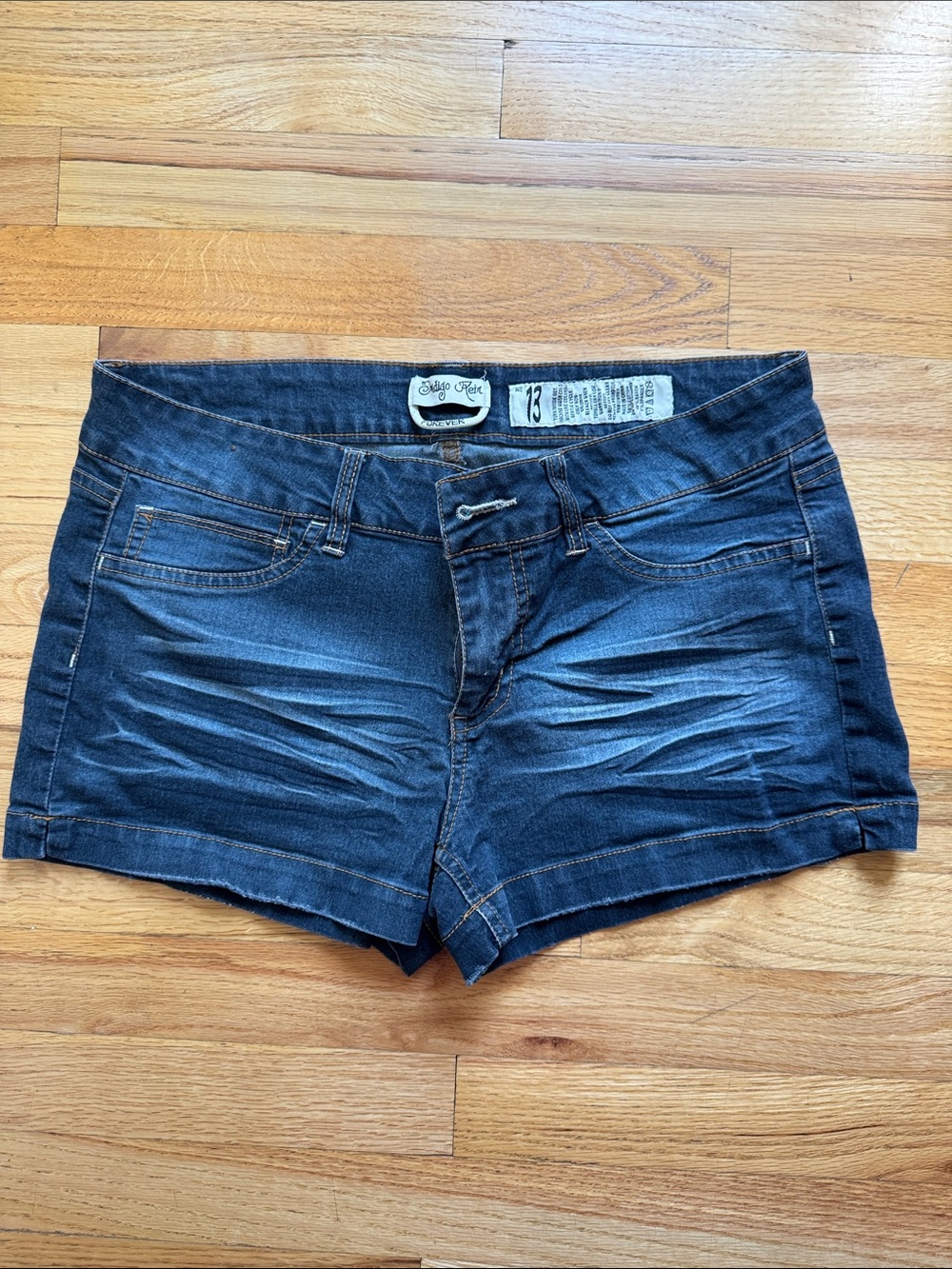 Indigo Rein Dark Blue Denim Short Shorts Sz 13